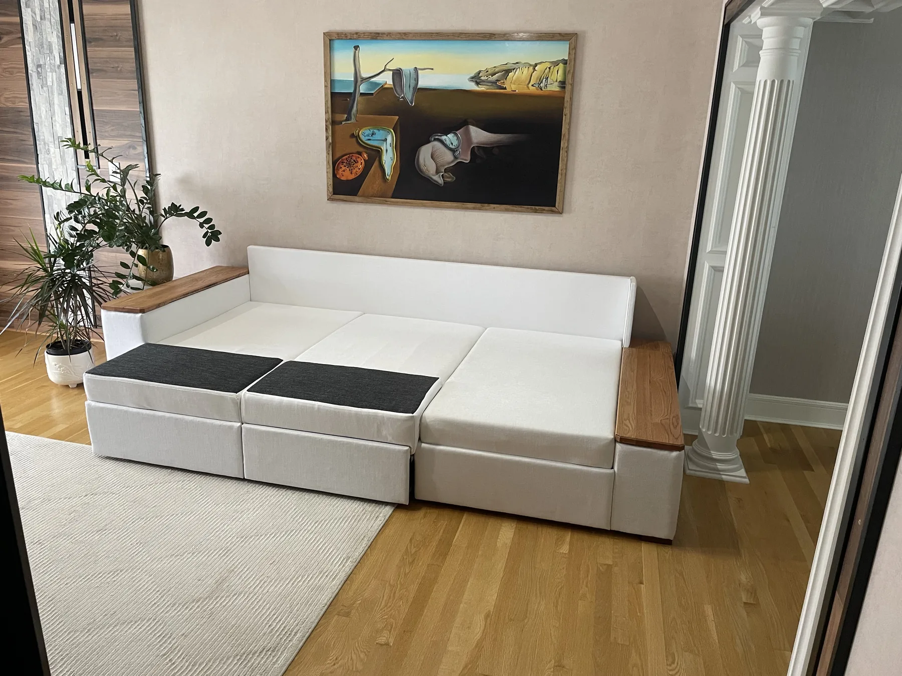 Sectional in extended configuration